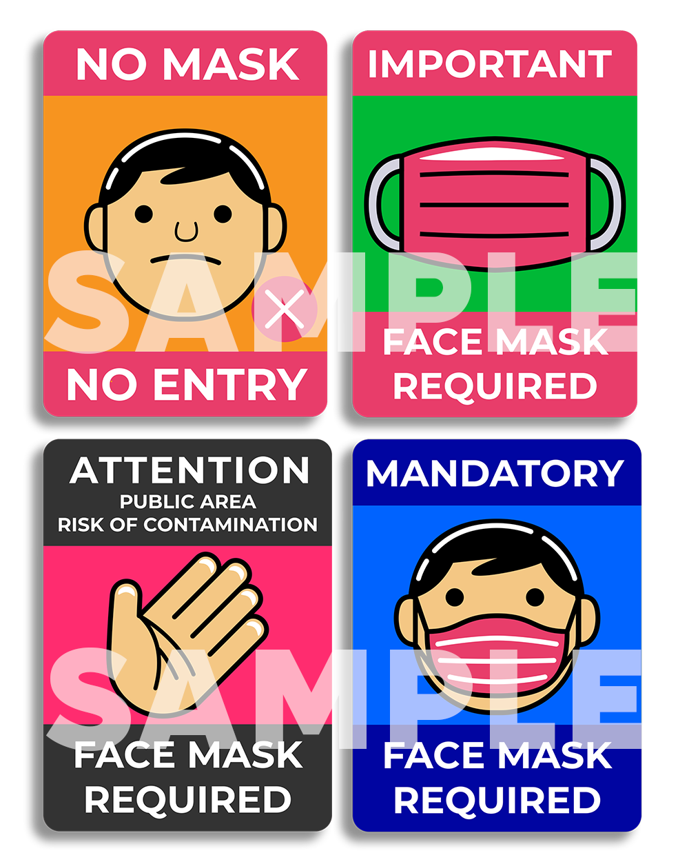 mask signs copy
